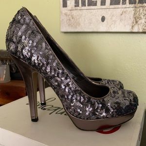 sequined heels